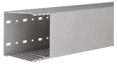 Produktbild von Hager Verdrahtungskanal aus PVC DNG 100x100 mm steingrau, Kabelkanal, Grau, PVC, V0, 100 mm, 2000 mm