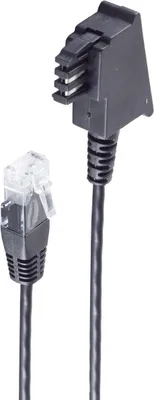 Produktbild von shiverpeaks ®-BASIC-S--Telefon-Anschlußkabel-TAE-F Stecker auf RJ45 Stecker, DSL VDSL Routerkabel, schwarz, 20,0m (BS12-09095)