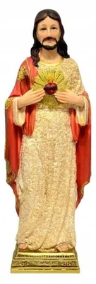 Produktbild von Art Sacrum Jesusfigur Christus König mit brennendem Herzen, 34 cm