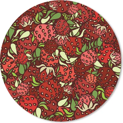 Produktbild von MuchoWow® Mauspad Mousepad Puber - Erdbeere - Obst - Muster 50x50 cm - Mousepads - Maus Mat - Pad - Mausunterlage - Vinyl