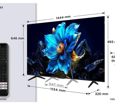 Immagine prodotto di TCL P7K Serie Smart TV QLED 4K 65pollici 65P7K, Dolby Vision - Atmos, HDR10+, Google TV