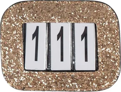 Produktbild von Horka Glitzer-nummernhalter Golden  Golden One Size