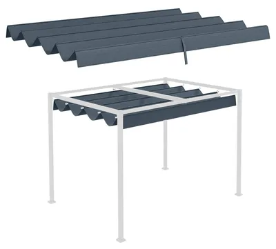 Obrázek produktu pro Náhradní střecha pro zahradní altán - 2,85 x 2 metry - polyester - snadná montáž - tmavě šedá