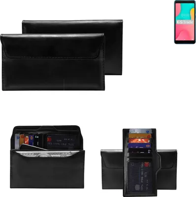 Produktbild von K-S-Trade Handy Hülle kompatibel mit Wiko Y60 Schutz Hülle Tasche Schutz Case Handytasche Kunstleder schwarz, 1x