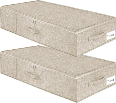Produktbild von Unterbett-Aufbewahrungsboxen 85x40x10 cm, 2 Stücke, faltbarer Organizer, für Kleidung