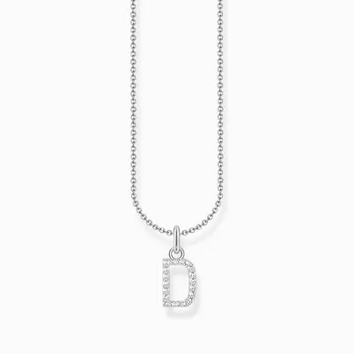 Produktbild von Kette, Anhänger D, Silber, L45