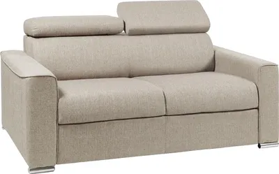 Produktbild von 2-Sitzer-Schlafsofa mit Express-Klappmechanismus aus VIZIR-Stoff – Farbe: Beige – Liegefläche: 120 cm – Matratze: 14 cm