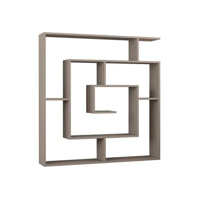 Produktbild von DECORTIE Labirent Modernes Bücherregal Raumteiler Mokka Grau, 125 x 22 x 129 cm