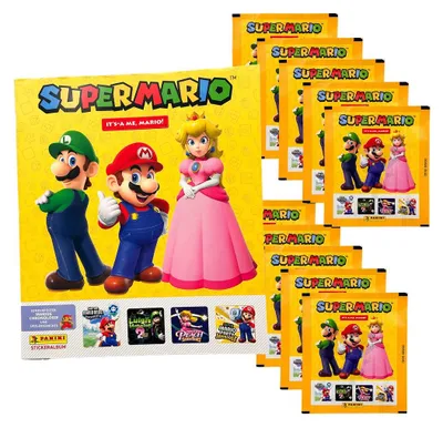 Produktbild von Panini Super Mario - Its-A Me, Mario (2025) - Sammelsticker - 1 Sammelalbum + 10 Tüten