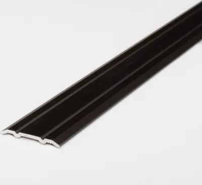 Produktbild von PROVISTON | Übergangsprofil | Aluminium eloxiert | Bronze Dunkel | Breite 24.5 mm | Höhe 1.25 mm | Länge 1000 mm | Gebohrt | Übergangsschiene | Übergangsleiste | Bodenprofil | Abdeckleiste | 1 Stück