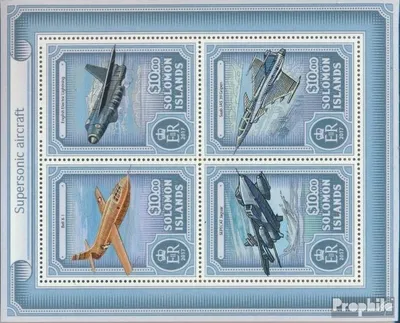 Produktbild von Briefmarken Salomoninseln 2017 Mi 4305-4308 Kleinbogen (kompl. Ausg.) postfrisch Überschallflugzeug