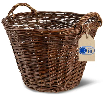 Imagen del producto de Creative Home Cesta de mimbre con dos asas, grande, ø 50 cm