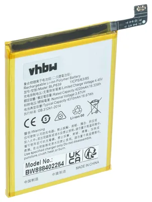 Produktbild von vhbw Akku Ersatz für Oppo BLP839 für Handy Smartphone Telefon (4000 mAh, 3,87 V, Li-Polymer)