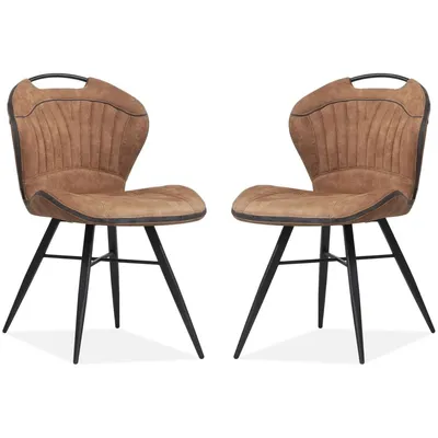 Produktbild von MX Sofa Esszimmerstuhl Splash Luxor - Farbe: Cognac (2er-Set)