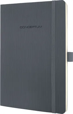 Produktbild von SIGEL CO329 Notizbuch Conceptum, Softcover, ca. A5, liniert, dunkelgrau, 194 S.