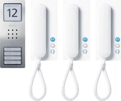 Produktbild von Siedle SET CA 812-3 E/W, Kabelgebunden, Edelstahl, Weiß, Wand
