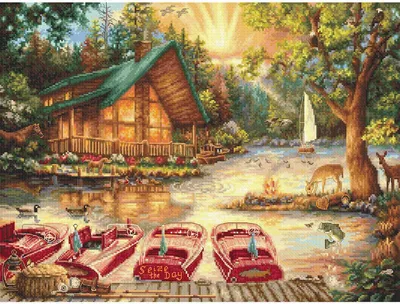 Produktbild von Letistitch Kreuzstich Set "Nutze den Tag"; Zählmuster, 42x32cm