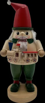 Produktbild von Nussknacker Zwerg mit Eisenbahn bunt Höhe 23cm
