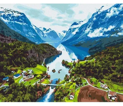 Immagine prodotto di Pittura per numeri BRUSHME 40x50 cm Alpi