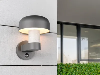 Produktbild von LED Außenwandleuchte mit Bewegungsmelder Anthrazit & Betonoptik, Hausbeleuchtung