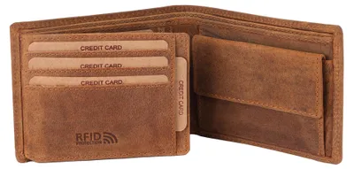 Produktbild von Benthill Geldbörse Herren Echt Leder - Portemonnaie mit RFID-Schutz - Männer Geldbeutel - Portmonee