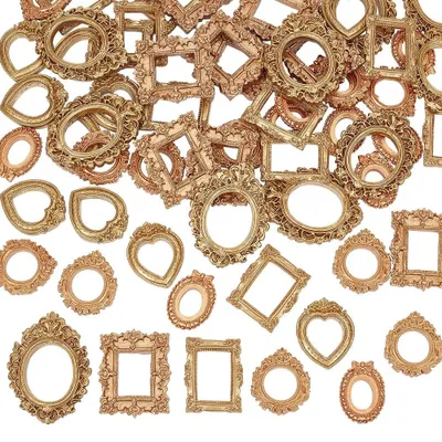 Image de Lot de 60 mini-cadres vintage - Décoration baroque en résine