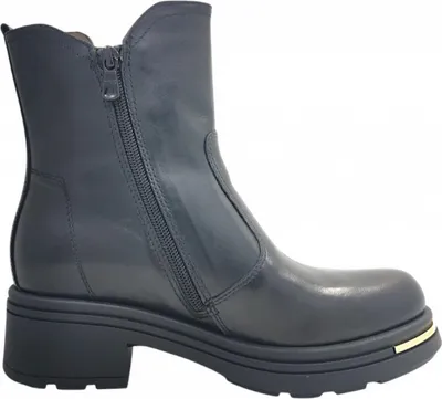 Image de Chaussures de ville pour femme Nero Giardini, bottines, fermeture éclair, noir, style décontracté