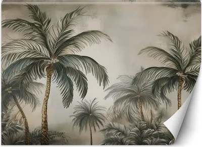Produktbild von Vlies fototapete Dschungel Tropische Palmen 400x280 cm Feeby Beige inkl. Kleber einfache Montage