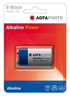 Zdjęcie produktu dla 1X Bateria Agfaphoto 9V Lr61 6Lr61 Alkaliczna 6F22