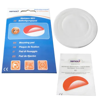 Obrázok produktu pre NEMAXX® montážna podložka pre detektor dymu 1 kus – samolepiaca podložka Ø 50 mm–montáž bez vŕtania–pre detektory dymu/dymové hlásiče/požiarne hlásiče