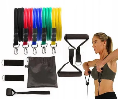 Produktbild von 5 Widerstandsbänder Fitness Training Gummi Set Kraftsport