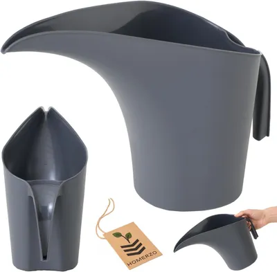 Produktbild von Gießkanne 2L – Blumengießkanne aus Kunststoff in modernen Farben (Anthrazit) – Ergonomisch & Stilvoll – Für Zimmerpflanzen, Garten, Balkon & Terrasse