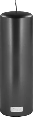 Produktbild von Fink CANDLE, metallic Stumpenkerze, Paraffin, schwarz, L. 8 cm, B. 8 cm, H. 25 cm, D. 8 cm 123775