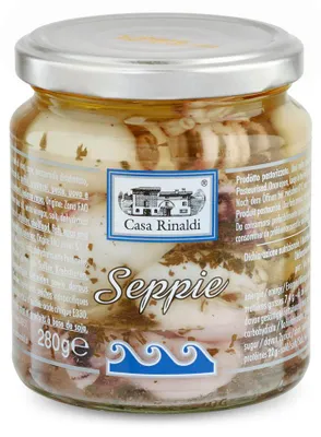 Immagine prodotto di Casa Rinaldi seppioline in olio di girasole in vasetto 280g