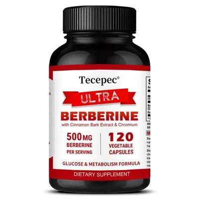 Produktbild von Ultra Berberine 500 mg (120 Kapseln) Nahrungsergänzungsmittel, Herz, Herzgesundheit, Gewicht, Stoffwechsel, Herz, Kreislauf, Gesundheit