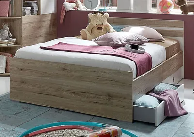 Produktbild von Jugendbett Joker Futonbett 140x200cm sanremo eiche weiß