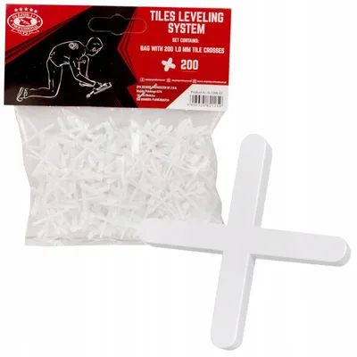 Produktbild von Olejnik Abstandskreuze 1mm 200 Stück Fliesen Nivelliersystem