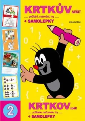 Obrázok produktu pre Omalovánka A4 book Krtkův sešit a samolepky