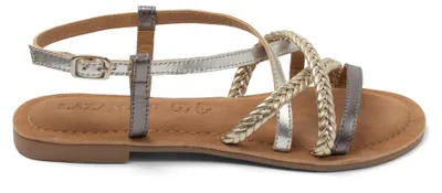 Produktbild von Lazamani Gea Damen Leder-Sandalen Silver Größe 39