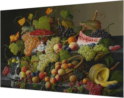 Zdjęcie produktu dla Tapeta ścienna – tapeta dekoracyjna do salonu – folia tapetowa do dekoracji ścian – 104 x 70 cm – kompozycja owocowa