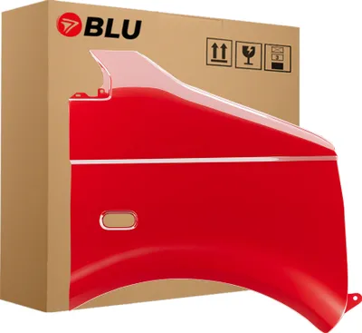 Immagine prodotto di BLU Parafango compatibile con VW Volkswagen Transporter T5 / Multivan LY3D Destra Rot TornadoRot | 2003-2015 | Anteriore | Verniciato | Pronto per il montaggio | Acciaio