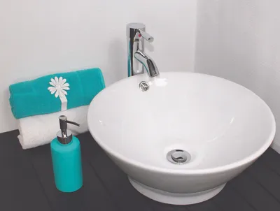 Produktbild von Weißes Amalfi-Keramikwaschbecken