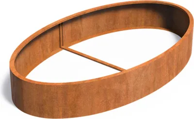 Produktbild von Adezz Ellipse ohne Boden Pflanzgefäß aus Corten-Stahl Pflanzkübel Blumentopf