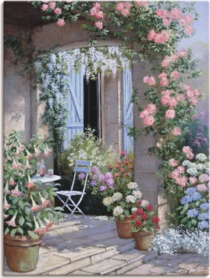 Produktbild von Peter Motz: Blumenangebot, Produkt:Leinwand, Größe (HxB):60x45 cm / Leinwand
