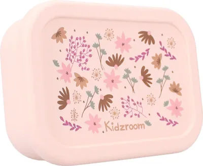 Produktbild von Kidzroom Brotdose Blumen rosa Silikon Lunchbox für Kinder