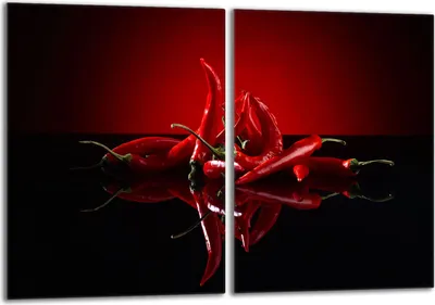 Obrázok produktu pre Súprava krycích dosiek na sporák 2x40x52 cm sklokeramický kryt varnej dosky sklenený splashback, chilli červená