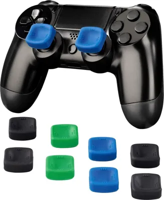 Sada štvorcových prepínateľných tlačidiel HAMA 8 v 1 pre PS4/Xbox One čierna/zelená/modrá