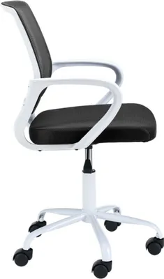 Image de Akord Fauteuil Pivotant Blanc/Noir 46X47X85