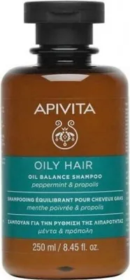 Produktbild von Apivita Oil Balance Shampoo Tiefenreinigungsshampoo für fettige Kopfhaut 250 ml