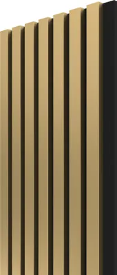 Obrázok produktu pre VZOREK - WALL CONCEPT akustický panel zlatá, černý filc + MDF, 240x135x21 mm